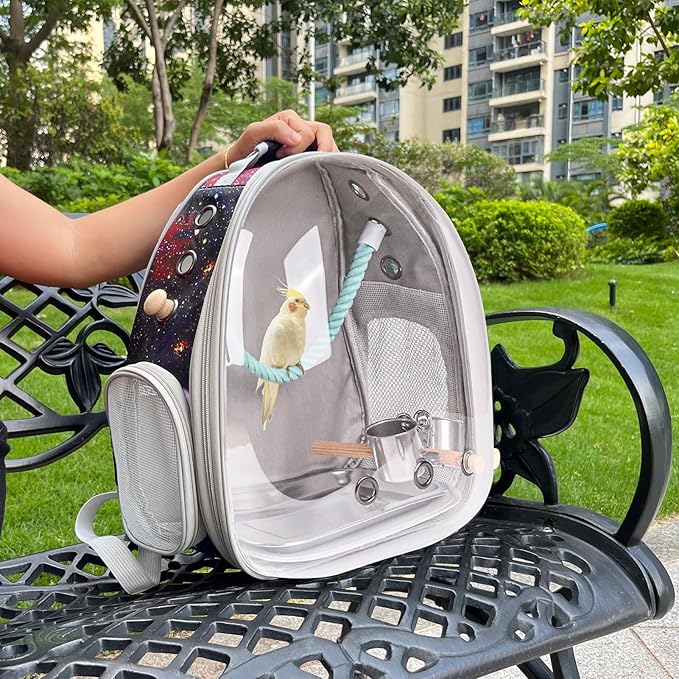 Galaxy Blue Bird Carrier Backpack - Image 4