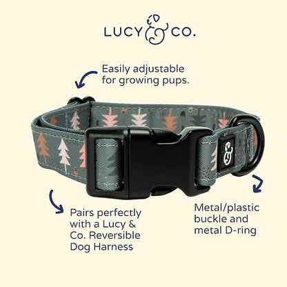Lucy & Co. Take a Hike Adjustable Dog Collar- Cute Designer Pet Collar - Image 2
