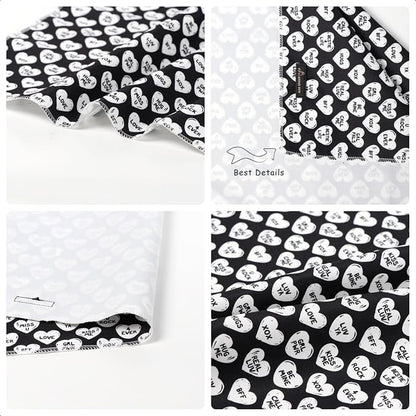 ARING PET Valentine's Day Dog Bandana, Cute Black White Pet Bandanas Scarf - Image 5