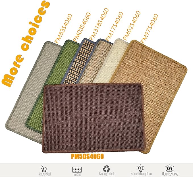 Cat Scratching Mat, 23.6 x 15.7inch Sisal Cat Scratchers - Image 5