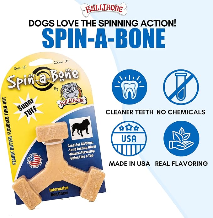 Bullibone Nylon Dog Chew Toy Spin-a-Bone - Image 5
