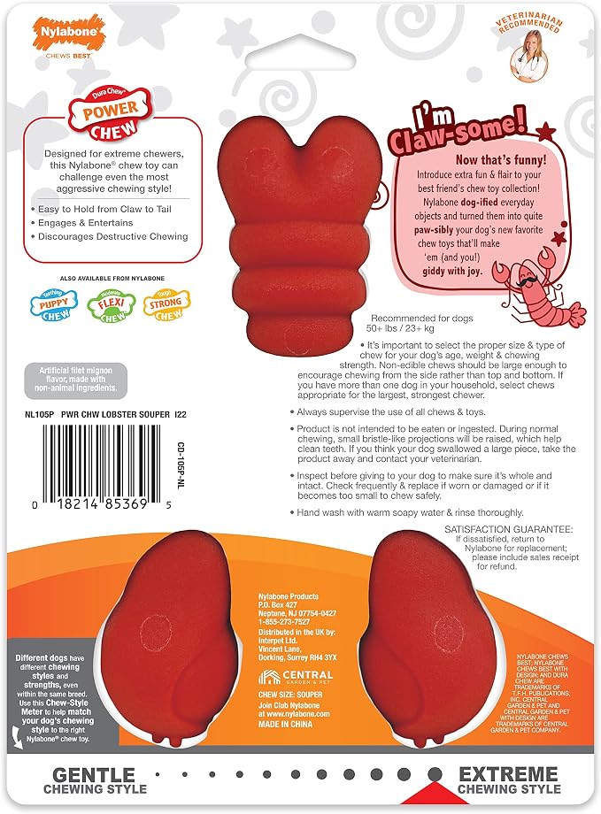 Nylabone Lobster Power Chew Toy - Image 12