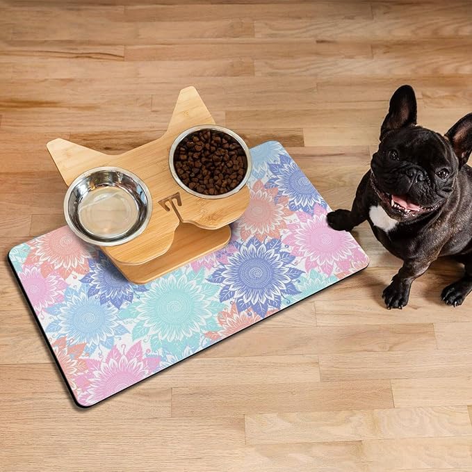 Pet Feeding Mat for Floors Waterproof Dog Mat for Food and Water Absorbent - Image 7