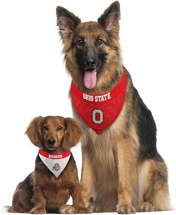 Pets First Collegiate Pet Accessories, Reversible Bandana, Ohio State Buckeyes - Image 4