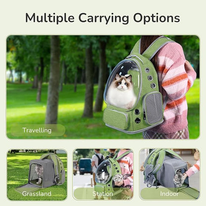 Cat Backpack Carrier for Large Cats, Expandable Cat Bubble Backpack, Dog - Image 7
