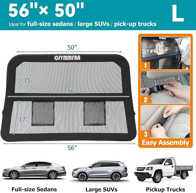 Dog Barrier for Car Back Seat & Cargo Area - Image 7
