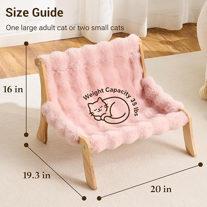 Solid Wood Cat Couch Bed for Indoor Cats, Modern Cat Sofa - Image 6