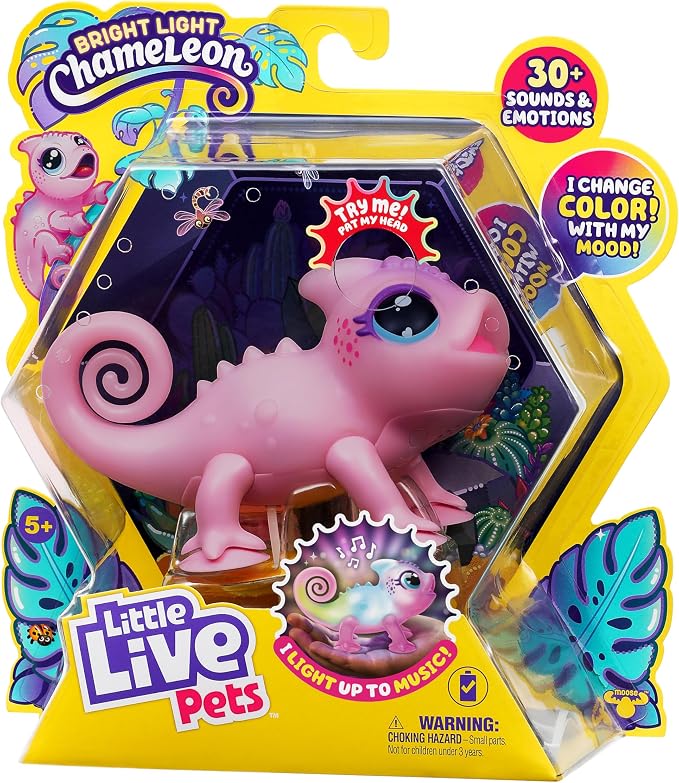 Little Live Pets Nova The Li’l Chameleon Toy, Interactive Light Up Toy Pet by LittleLivePets