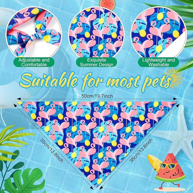 Chunful 100 Pieces Dog Bandanas Bulk Summer Pet Bandanas Pack Triangle Scarf - Image 3