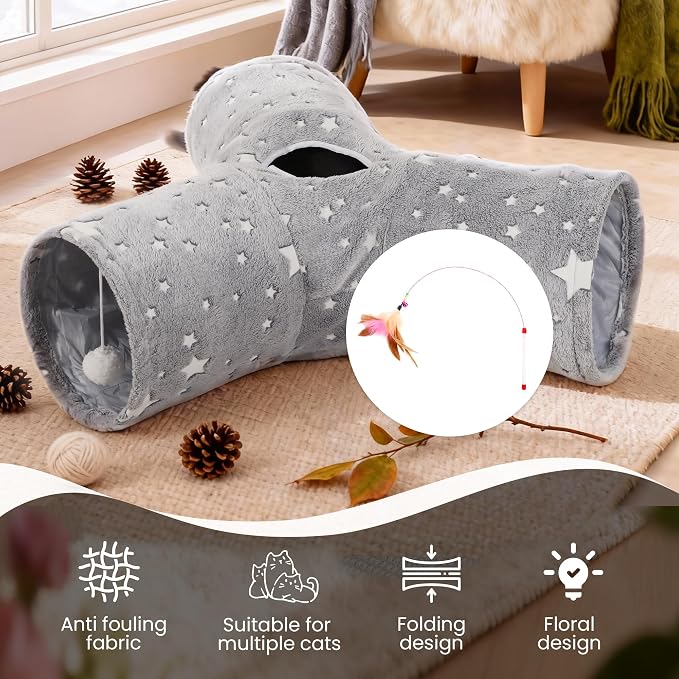 Tempcore 3-Way Collapsible Cat Tunnel Toy - Image 8