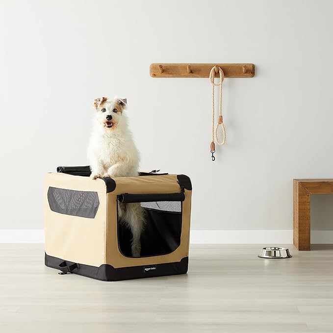 Amazon Basics Portable Folding Soft Dog Crate, Double Door, Collapsible Travel - Image 6