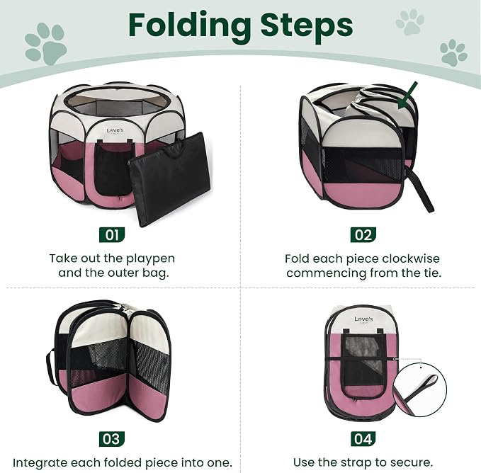Love's cabin Pet Puppy Dog Playpen, Large Dog Tent Crates Cage Indoor/Outdoor - Image 8