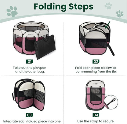 Love's cabin Pet Puppy Dog Playpen, Large Dog Tent Crates Cage Indoor/Outdoor - Image 8
