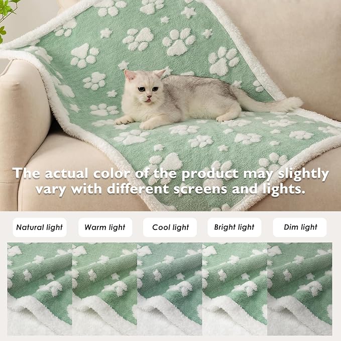 Waterproof Blanket for Dog Cat or Adult, Cute 3D Textured Paw Dog Blanket for - Image 7