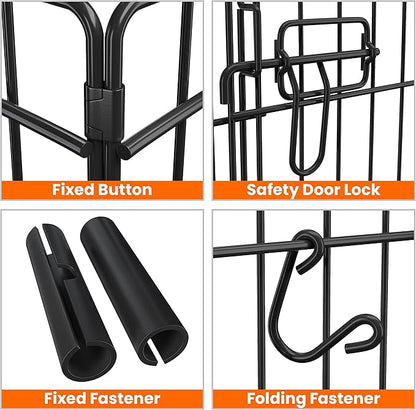 Yaheetech 30" High 8 Panel Foldable Metal Dog Exercise Pen Pet Playpen Dog - Image 7