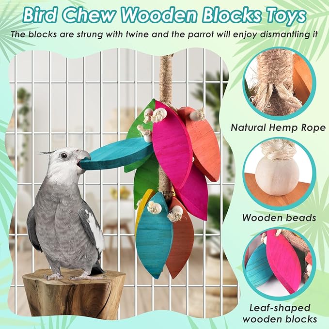 2 Pcs Large Bird Toys, Natural Corn Cob Parrot Chew Toy, Amazon Parrots - Image 4