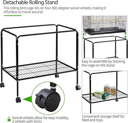 Yaheetech 47-inch Rolling Breeding Flight Bird Cages - Image 7