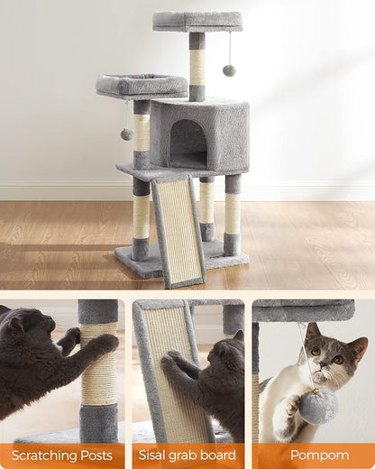 Feandrea Cat Tree, 45.3-Inch Cat Tower, Plush Condo - Image 7