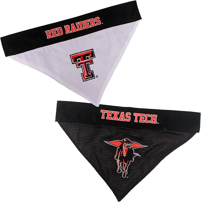Pets First Collegiate Pet Accessories, Reversible Bandana, Texas Tech Red - Image 6