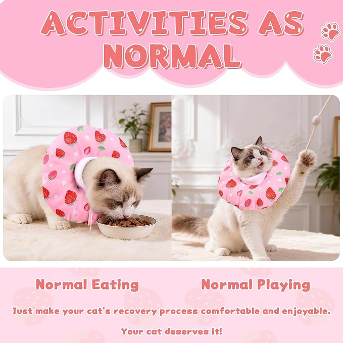 Cat Cone Collar Soft, Medium Waterproof Cat Recovery Collar - Image 4