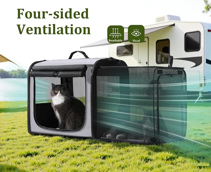 Pecute Dog Car Carrier Stable and Light Weight, Expandable Extra Space Dog - Image 6