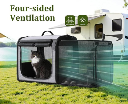 Pecute Dog Car Carrier Stable and Light Weight, Expandable Extra Space Dog - Image 6
