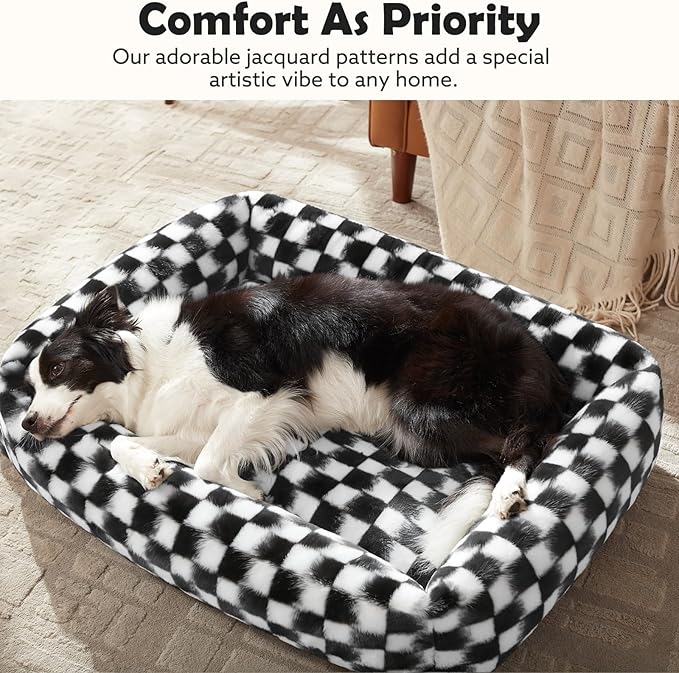 JOEJOY Large Dog Beds Large Sized Dog, Rectangle Washable Orthopedic Corduroy - Image 5