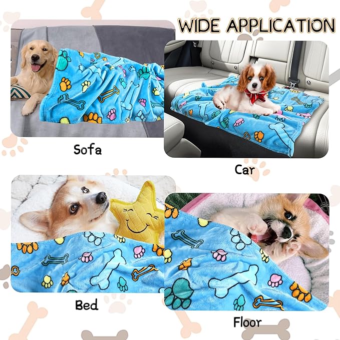 Rezutan Soft Fuzzy Dog Blankets, 1 Pack 3 - Image 7