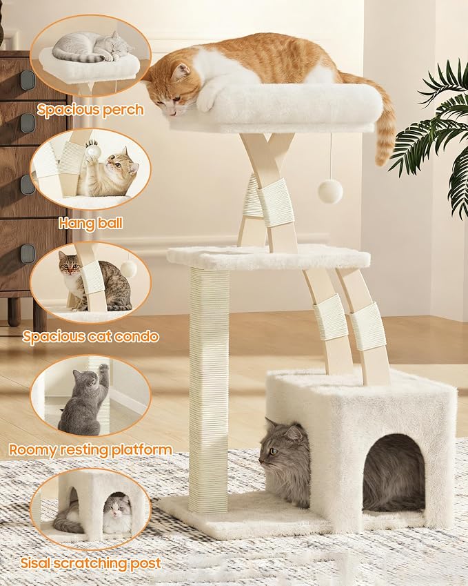Cat Tree for Indoor Cats, 40 Inches Cat Tower - Image 6