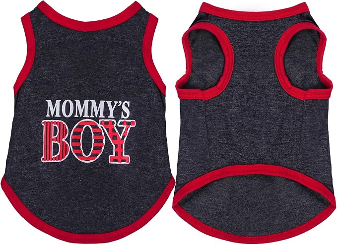 4 Pack Dog Shirts Summer Printed Puppy Clothes Novel Sleeveless Pet T Shirts - Image 7