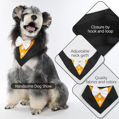 FUAMEY Dog Tuxedo Halloween for Large Dogs, Dog Formal Suit Dogs Attire Pet Bow - Image 5