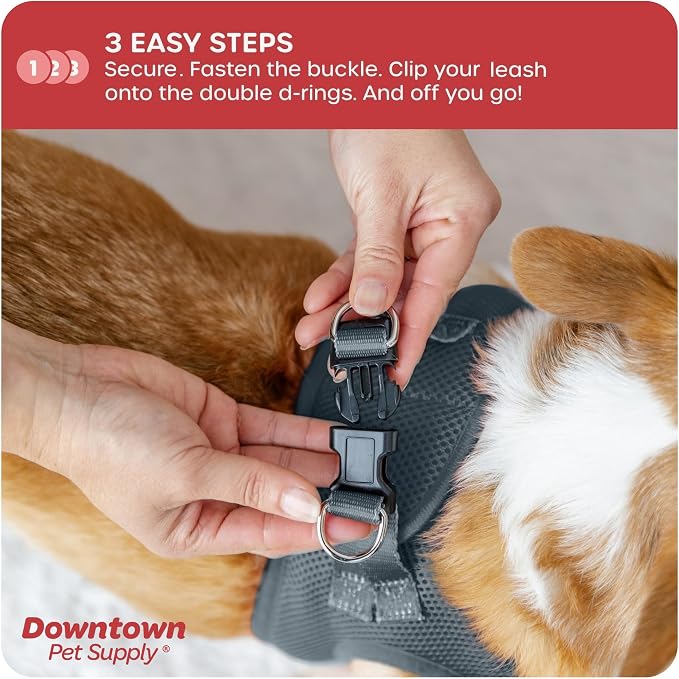 Downtown Pet Supply Step in Dog Harness No Pull, Titanium - Image 5