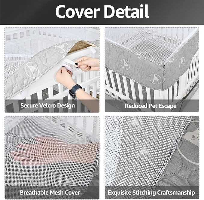 PJYuCien Dog Playpen Bottom Pad and Cover Fits - Image 5