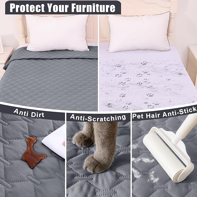 Smiry Waterproof Dog Bed Cover Blanket, Soft Reversible Pet Blanket, Washable - Image 4