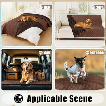 Smiry Waterproof Dog Bed Cover Blanket, Soft Reversible Pet Blanket, Washable - Image 7