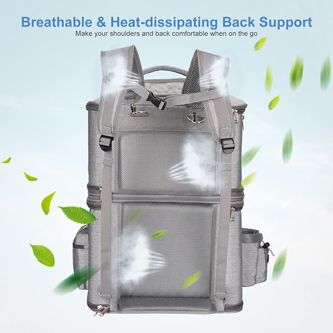 Detachable Double Pet Carrier Backpack - Image 6