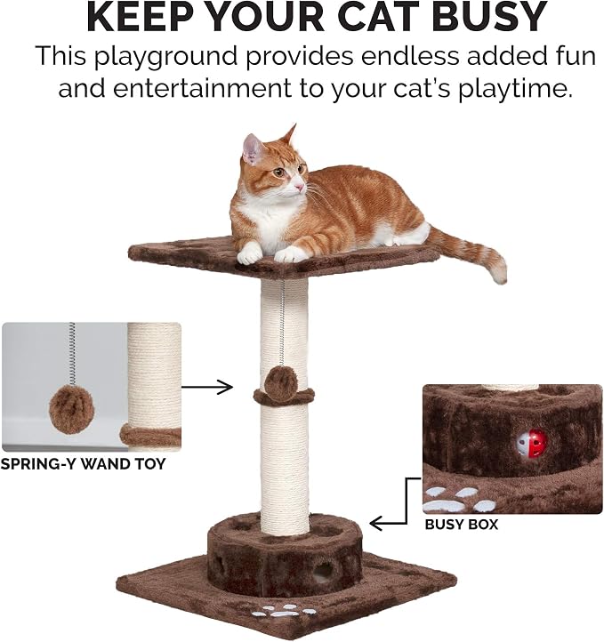 Furhaven 22.5" Tall Cat Tree for Indoor Cats, Ft. Sisal Scratching Post - Image 4