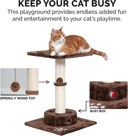 Furhaven 22.5" Tall Cat Tree for Indoor Cats, Ft. Sisal Scratching Post - Image 4