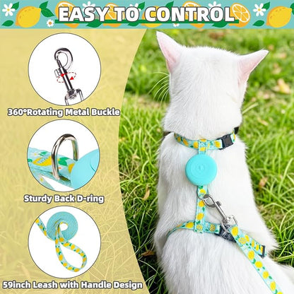 PUPTECK Adjustable Cat Harness and Leash Set Escape Proof Kitten Strap Collar - Image 4