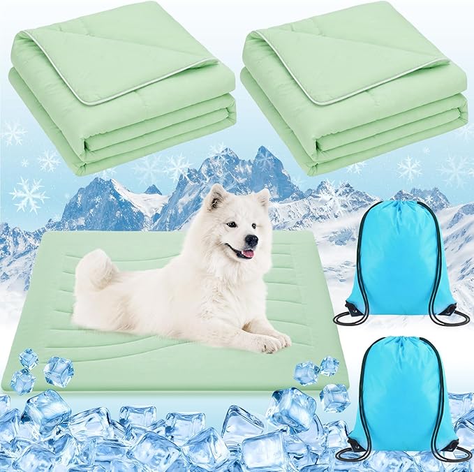2 Pack Cooling Dog Blankets by SmoothNovelty