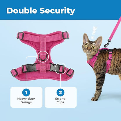 Voyager Escape-Proof Step-in Lock Cat Harness & 5ft Neoprene-Handle Leash Set - Image 5