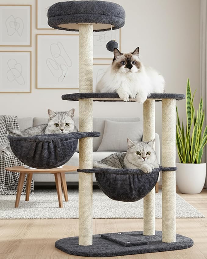 Small Cat Tree Tower with Lots of Scratching Posts by FeliskynCatTreeTower