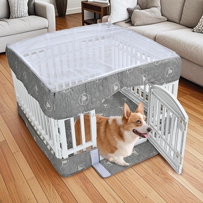 PJYuCien Dog Playpen Bottom Pad and Cover Fits - Image 8
