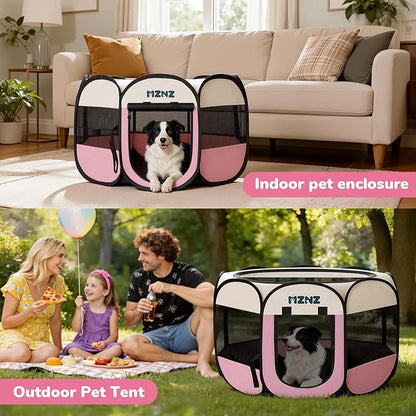 Dog Playpen, Portable Puppy Pet Crate Indoors - Image 5