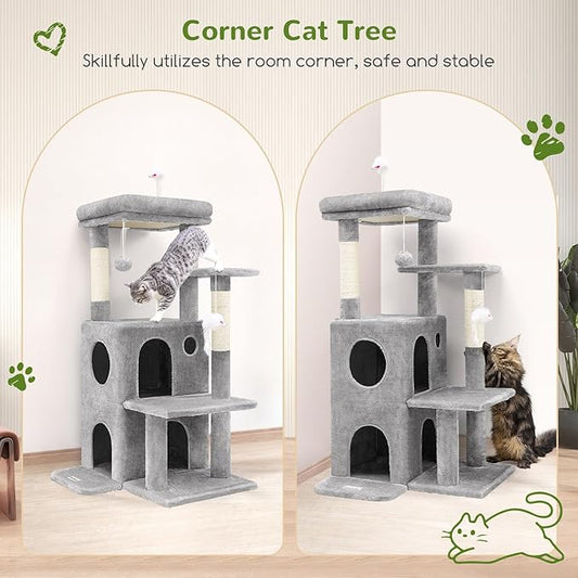 Globlazer Cat Tree Tower for Indoor Cats, 50-inch Adult Cat Tree House for - Image 2