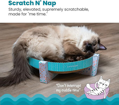 Catstages Scratch, Snuggle & Rest – 2‑in‑1 Indoor Cat Scratcher & Elevated Cat - Image 2