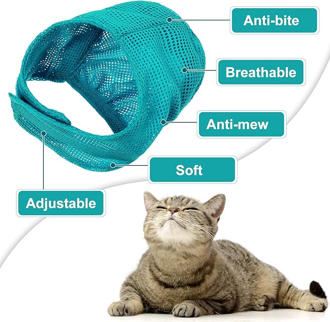 Patelai 5 Pcs Cat Bathing Bag Set Cat Grooming Bag Adjustable Pet Shower Net - Image 3
