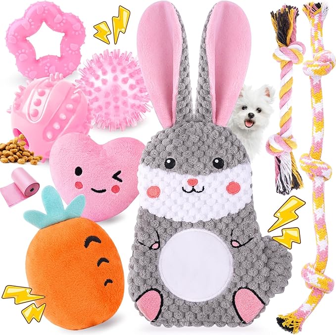 Zeaxuie Pink Puppy Toys for Teething by Zeaxuie