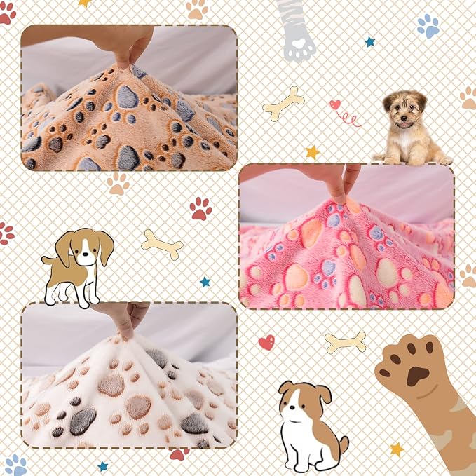 Rezutan Dog Blankets for Large Dogs, Upgraded 3 Pack Dogs Cat Blanket Washable - Image 2