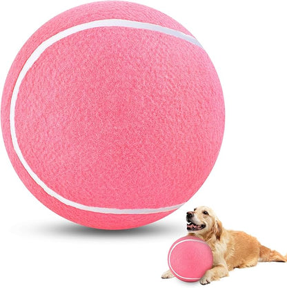 HETOO Large Dog Tennis Balls: 9.5 inch Pink Dog Toys- Giant Big Outdoor Dog by HETOO